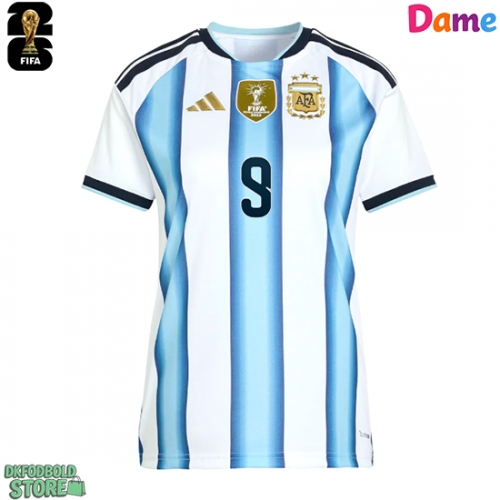 Argentina Julian Alvarez #9 Replika Hjemmebanetrøje Dame VM 2026 Kortærmet